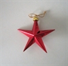 Et stk. rød blank Stjerne til ophæng. Ca.10 cm. meget let.